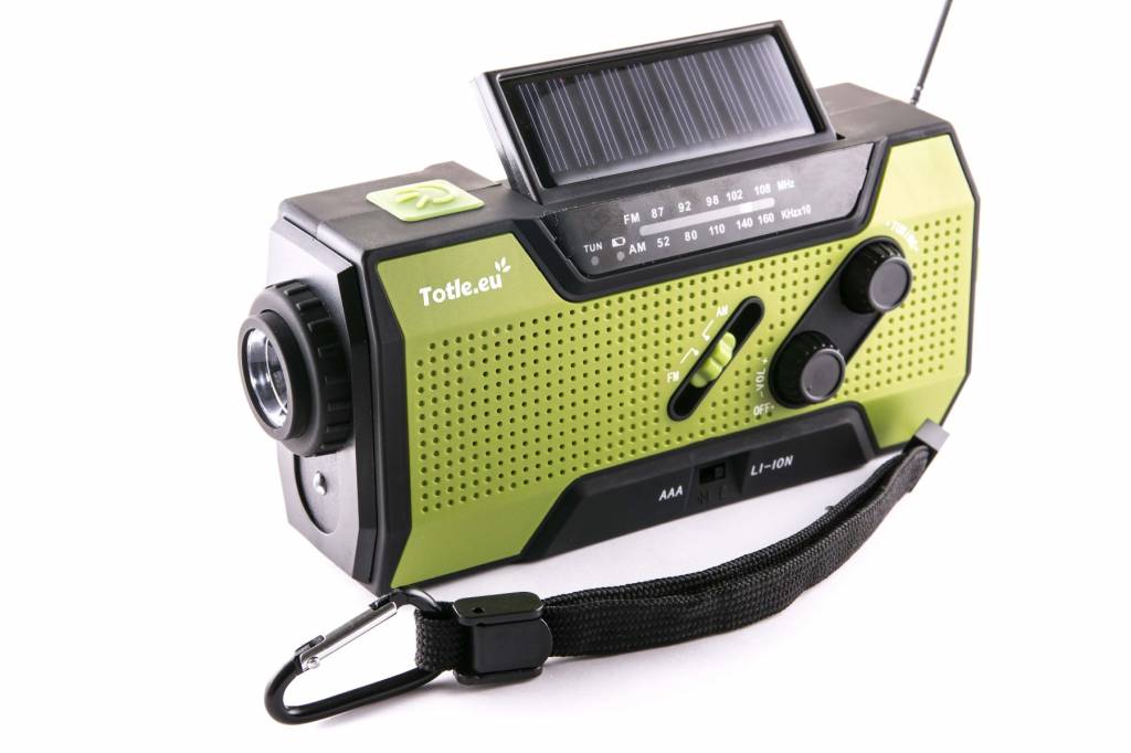 Totle Totle Ultimate Noodradio - 2000mah + Batterij - Leeslampje - Opwindbaar-Groen Top Merken Winkel